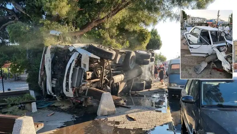 Freni Patlayan Kamyon Trafikte Büyük Kazaya Neden Oldu