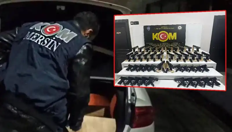 Mersin'de Şoke Eden Buluntu: Otomobil Deposu Yerine Silahlar Çıktı!
