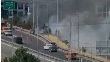 Anadolu Otoyolu'nda Sigara İzmaritiyle Patlayan Yangın Panik Yarattı