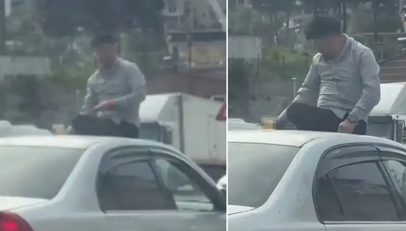 Trafikte Görülen Şaşırtıcı Olay: Otomobil Üzerinde Alem Yapan Gençler